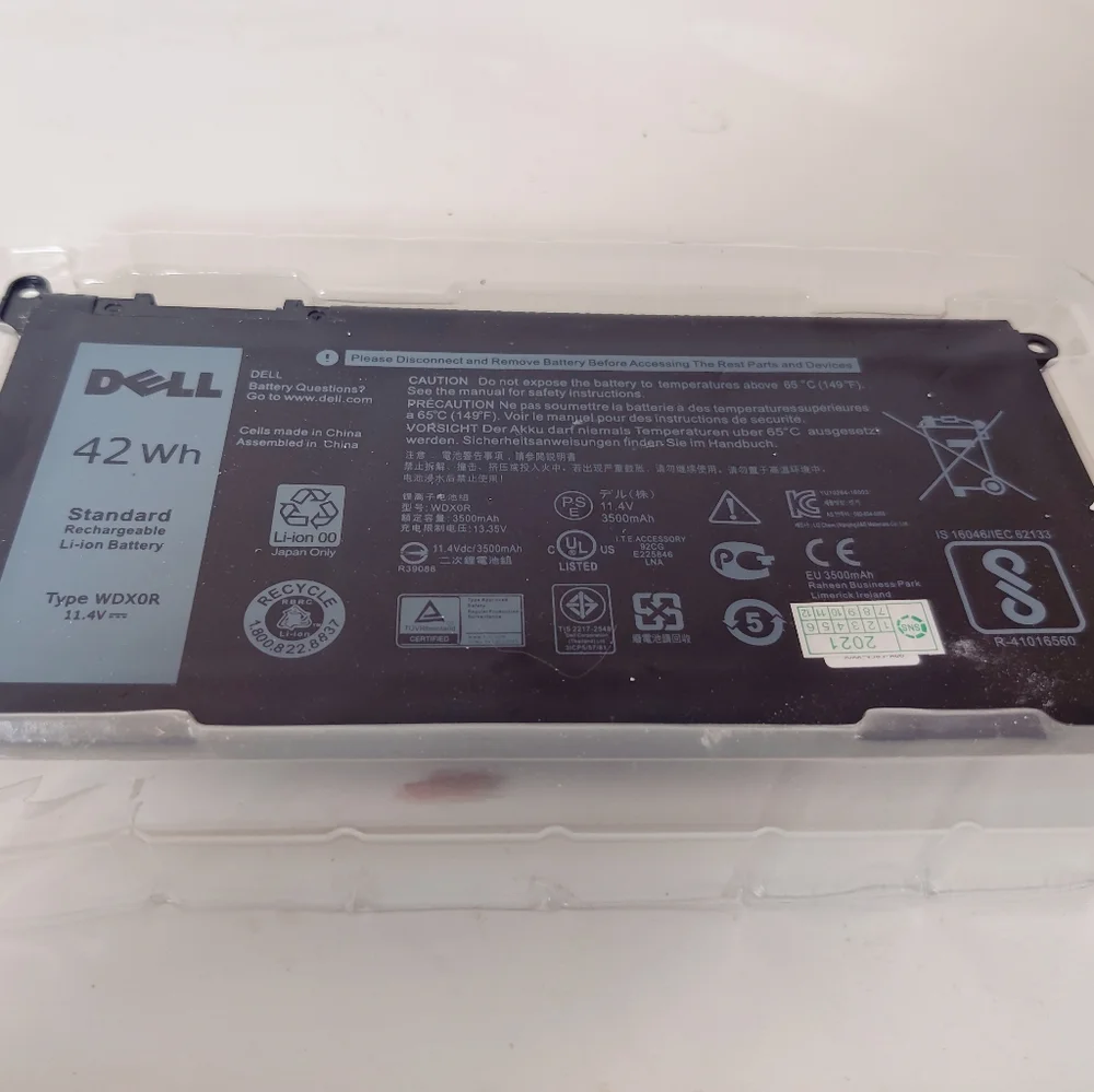 Genuine OEM 42Wh,11.4V WDXOR Dell Battery for Dell Inspiron